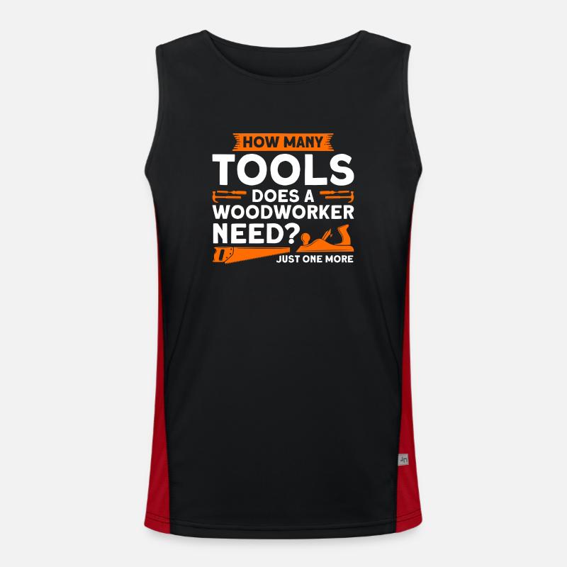 How many tools carpenter - Men's Functional Contrast Tank Top  - black/red