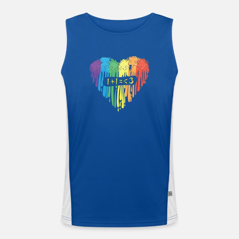 Love develops - in love, married Men's Functional Contrast Tank Top 