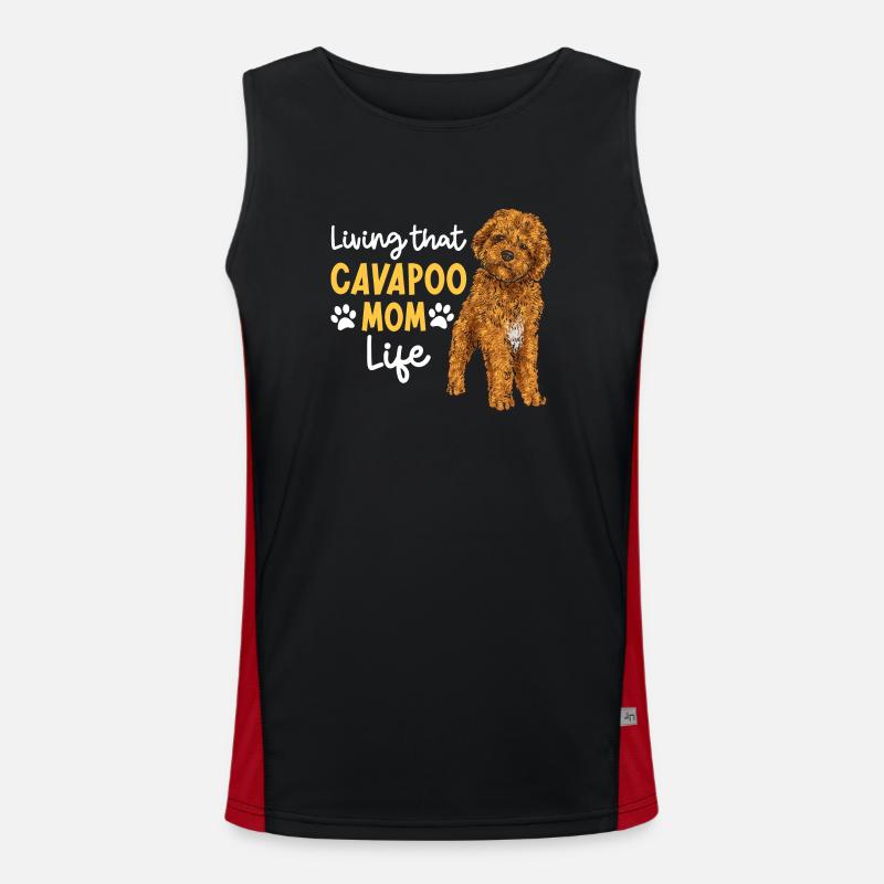 Cavapoo Cavoodle Capoodle Dog Men's Functional Contrast Tank Top 