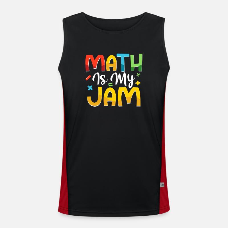 Math Is My Jam Math Teacher Education Funktionelles Kontrast-Tank Top für Männer 