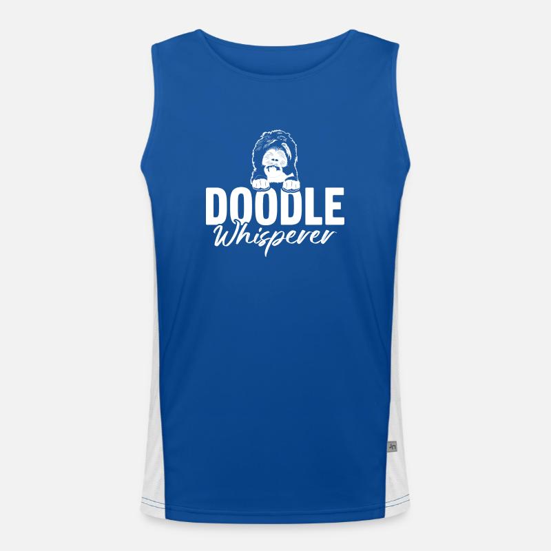 Sheepadoodle Doodle Hund Funktionelles Kontrast-Tank Top für Männer 