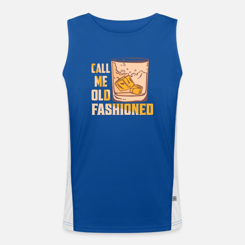 Call Me Old Fashioned Whiskey Drinking Funktionelles Kontrast-Tank Top für Männer 