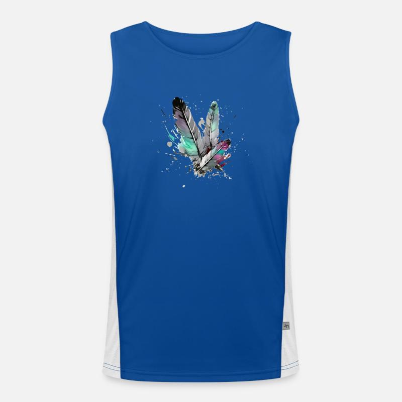 Feder Funktionelles Kontrast-Tank Top für Männer 