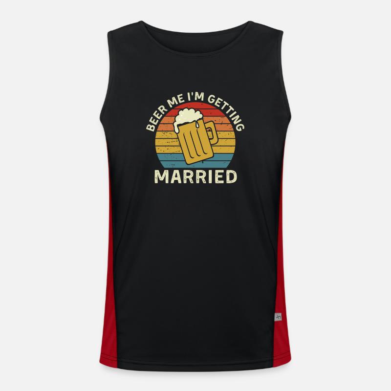Beerme. I´m getting married. Funktionelles Kontrast-Tank Top für Männer 