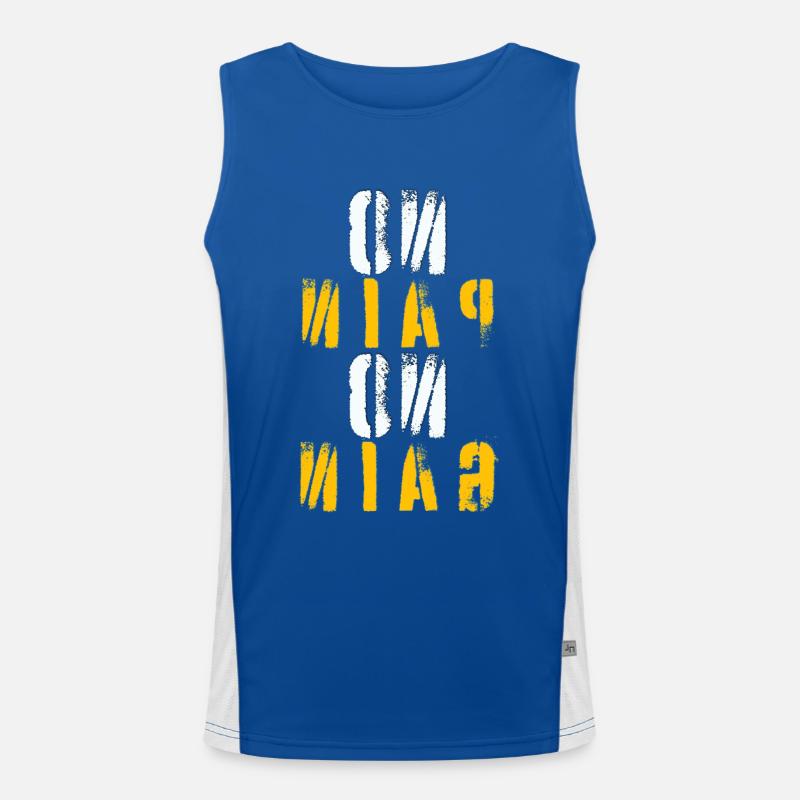 Pas de douleur pas de gain, classique! Débardeur respirant contrasté Homme 