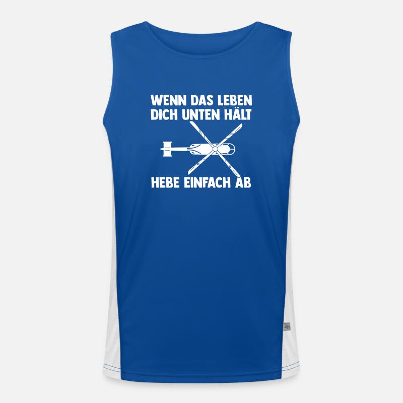 Pilot Hubschrauber Helikopter Funktionelles Kontrast-Tank Top für Männer 