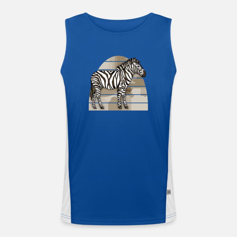 Zebra Funktionelles Kontrast-Tank Top für Männer 