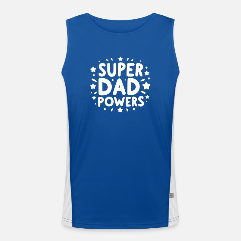 Super Dad Powers Men's Functional Contrast Tank Top 