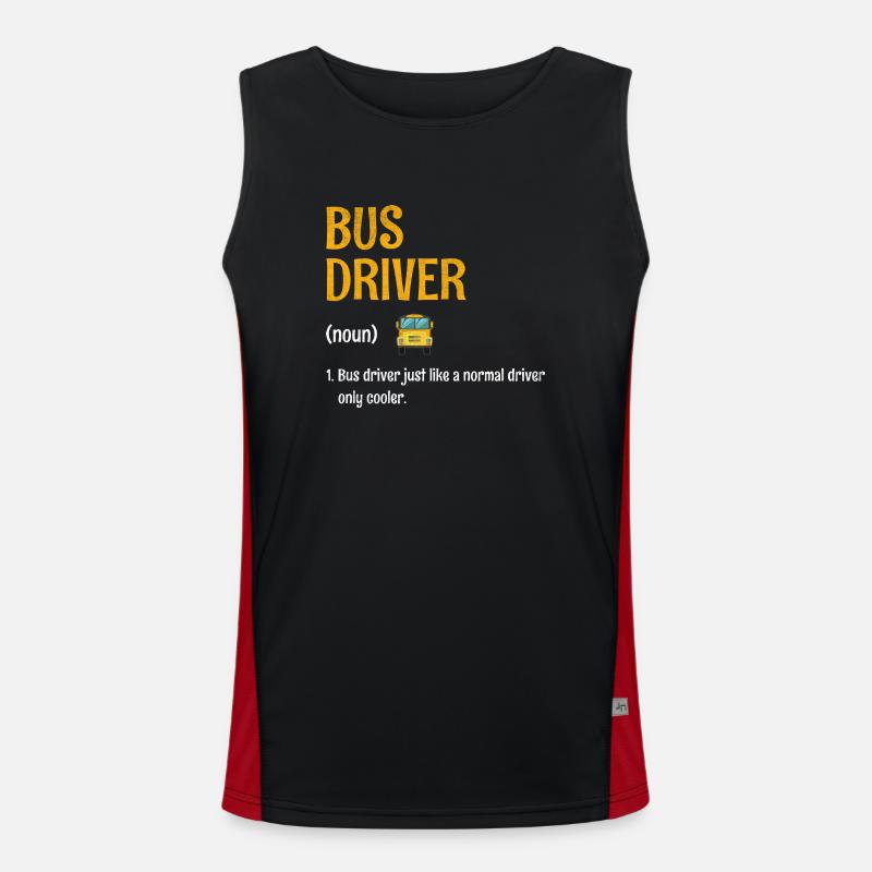 Busfahrer wie ein normaler Fahrer, nur cooler Funktionelles Kontrast-Tank Top für Männer 