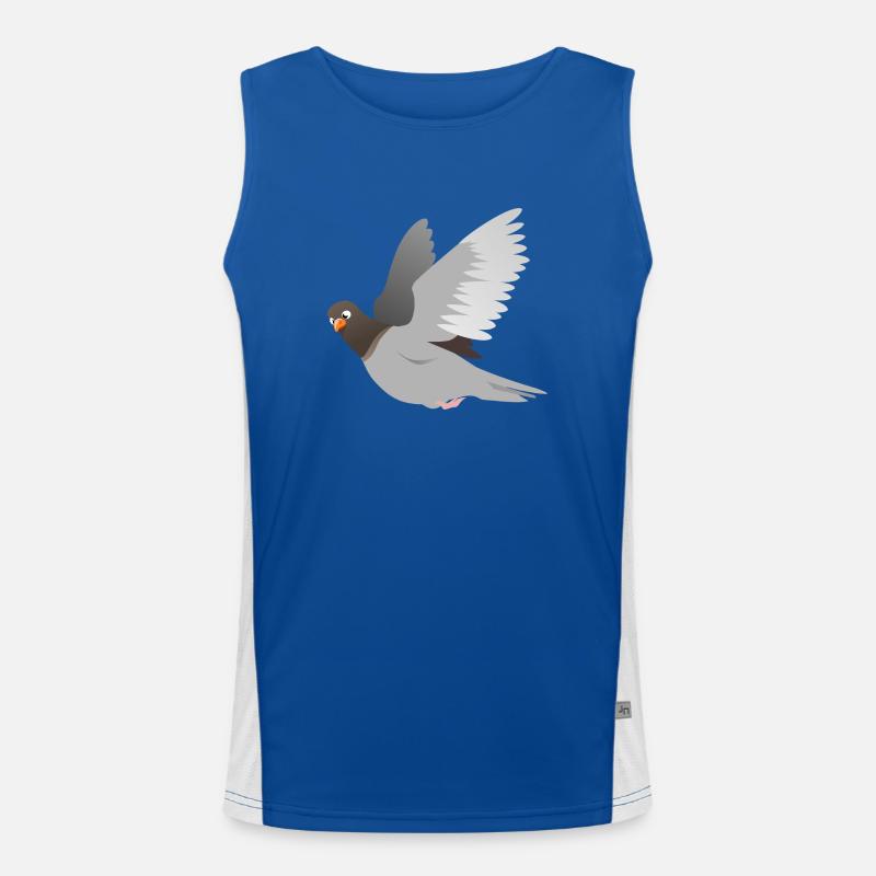 Taube in grau Funktionelles Kontrast-Tank Top für Männer 