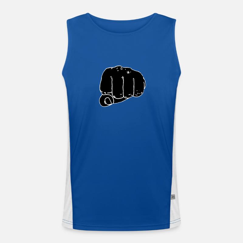 Faust schwarz Funktionelles Kontrast-Tank Top für Männer 