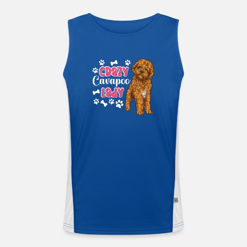 Cavapoo Cavoodle Capoodle Hund Funktionelles Kontrast-Tank Top für Männer 