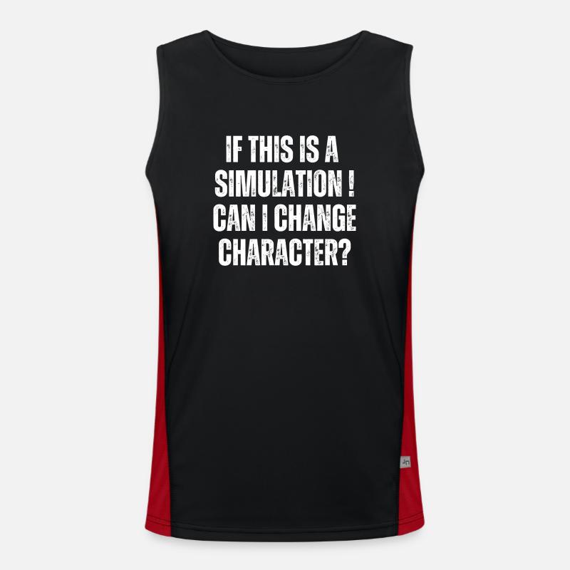 If this is a simulation can i change character? Men's Functional Contrast Tank Top 