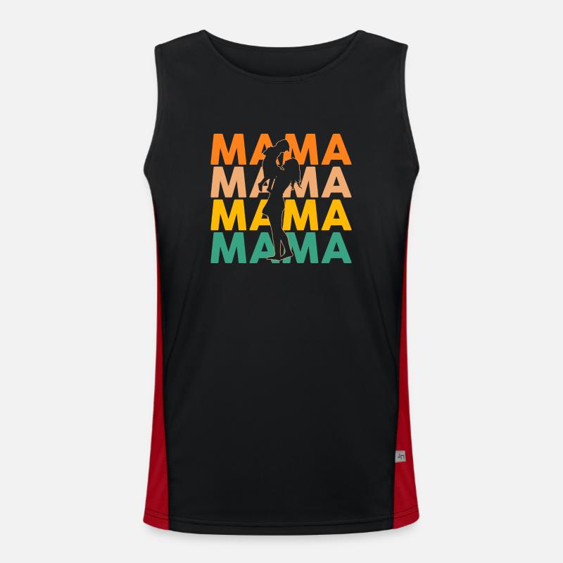 Mutter Muttertag Mama Funktionelles Kontrast-Tank Top für Männer 