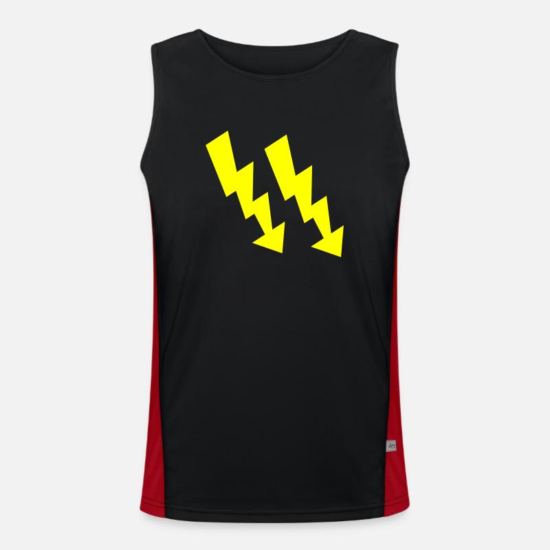 blitze Funktionelles Kontrast-Tank Top für Männer 