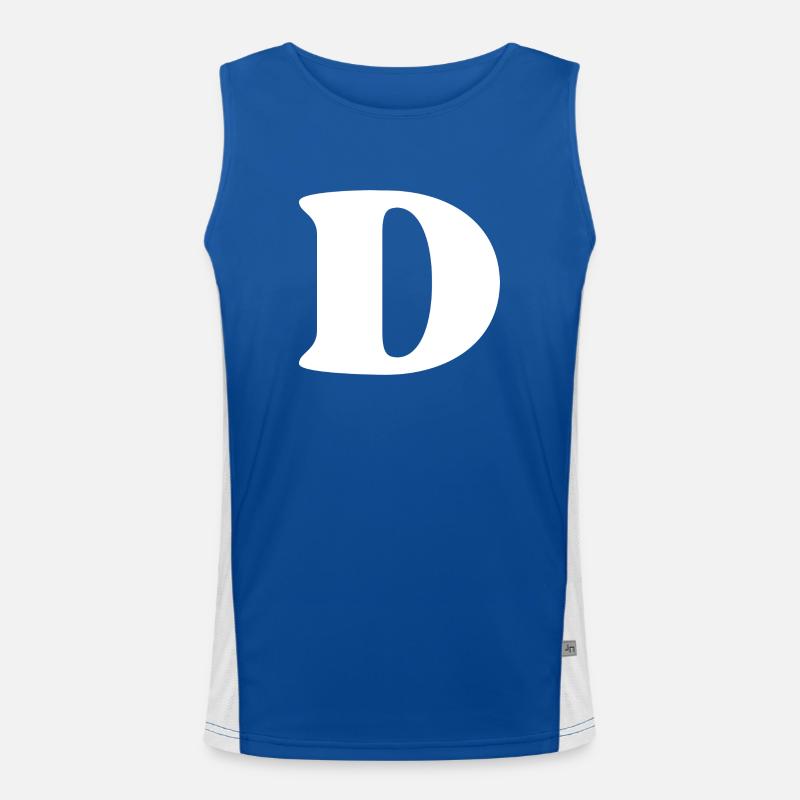 Buchstabe d Funktionelles Kontrast-Tank Top für Männer 