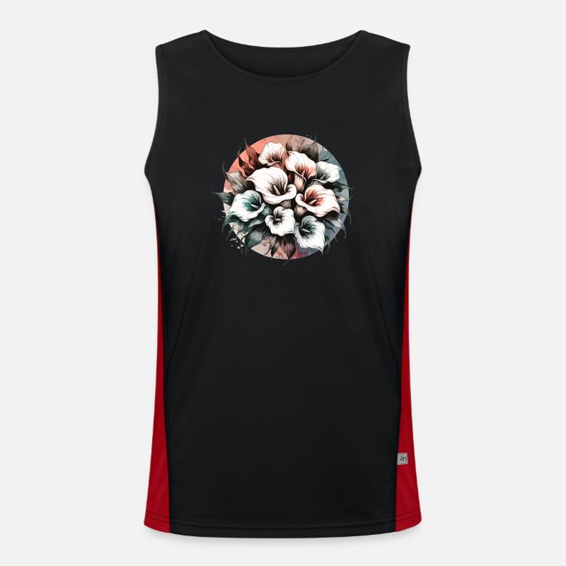 Lys Calla dessinés Débardeur respirant contrasté Homme 