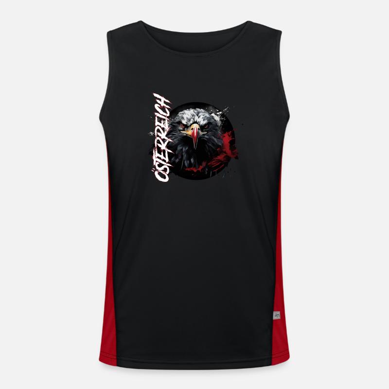 Austria Design with Eagle for Austrians Men's Functional Contrast Tank Top 