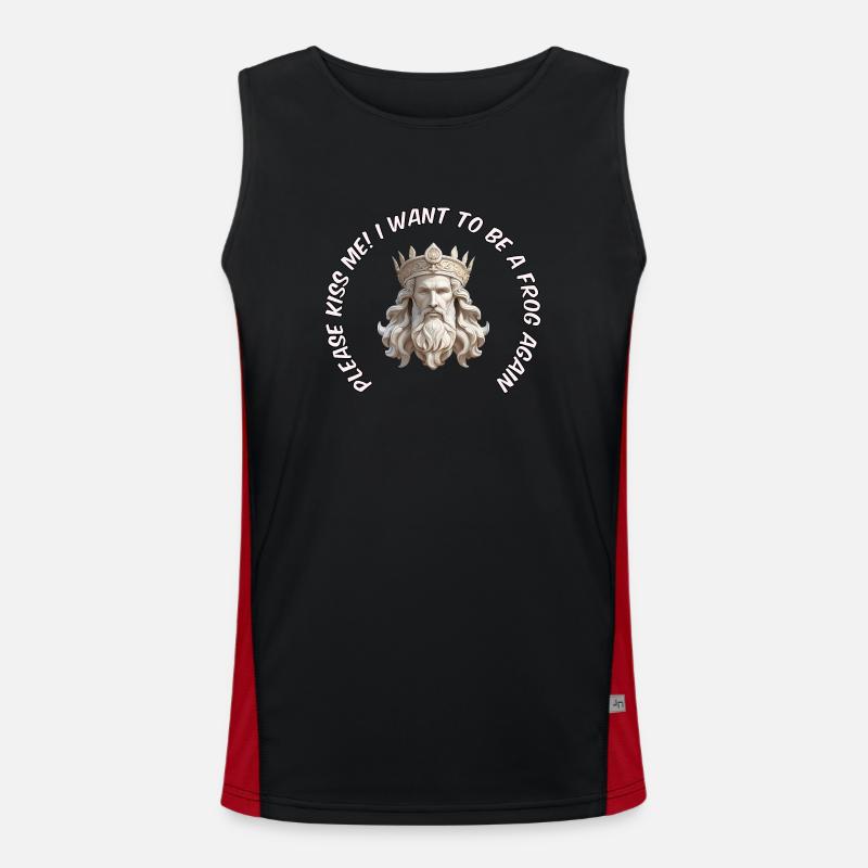Prinz oder Frosch Funktionelles Kontrast-Tank Top für Männer 
