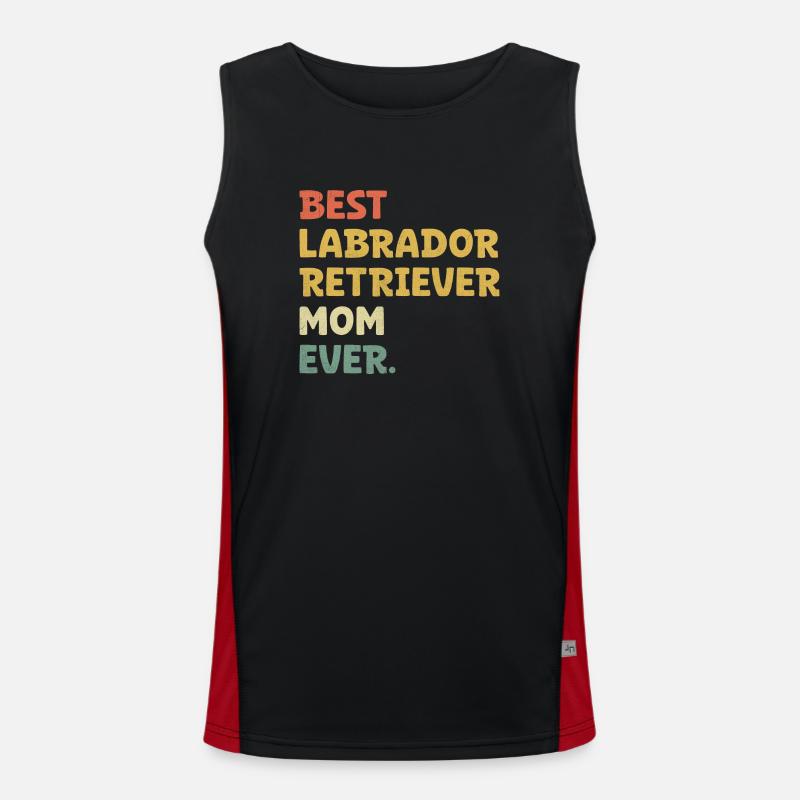 Beste Labrador Retriever Mutter aller Zeiten Laborhund Funktionelles Kontrast-Tank Top für Männer 