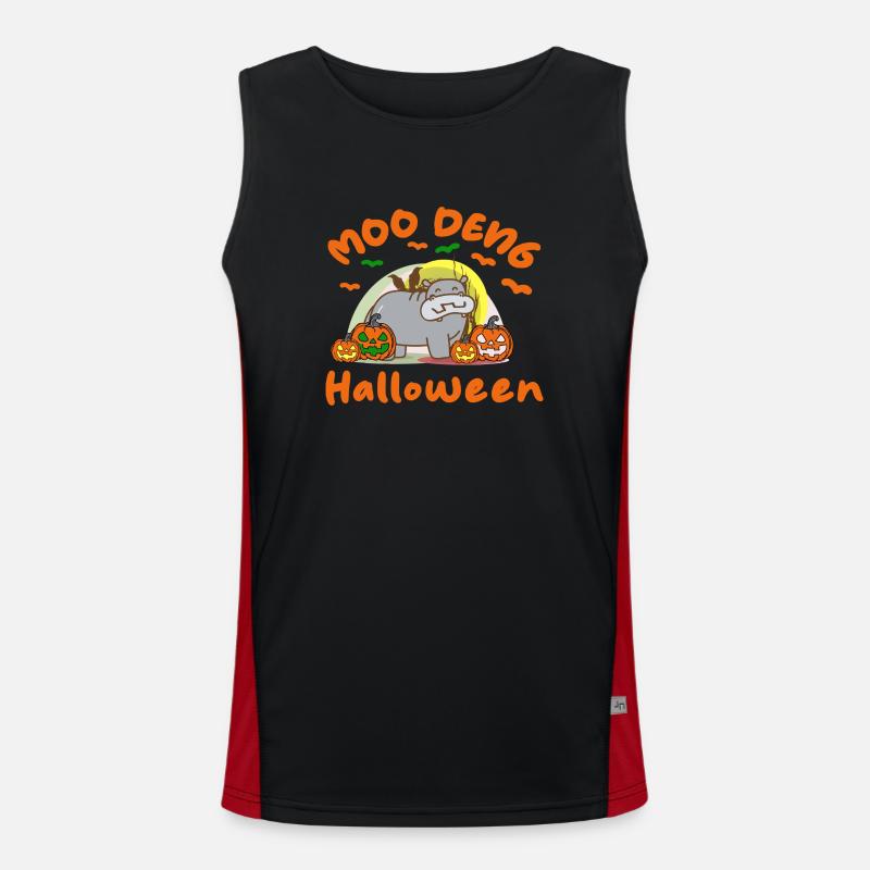Moo Deng Halloween Débardeur respirant contrasté Homme 