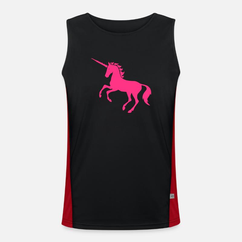 Pink Unicorn Men's Functional Contrast Tank Top 