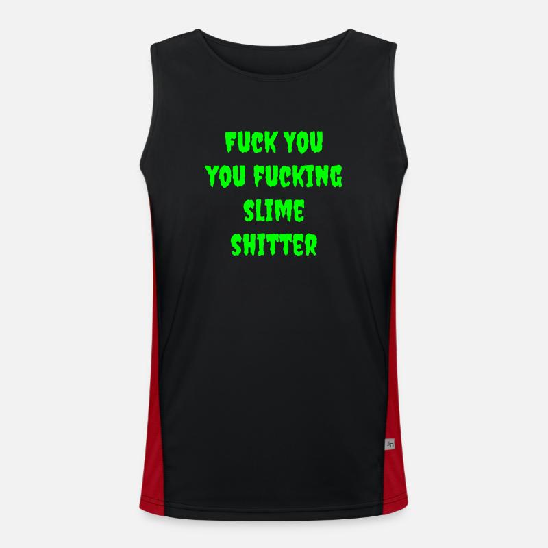 Slime shit No.2 - Men's Functional Contrast Tank Top  - black/red