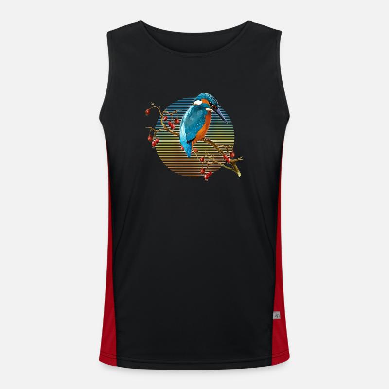 Bunter Vogel Funktionelles Kontrast-Tank Top für Männer 