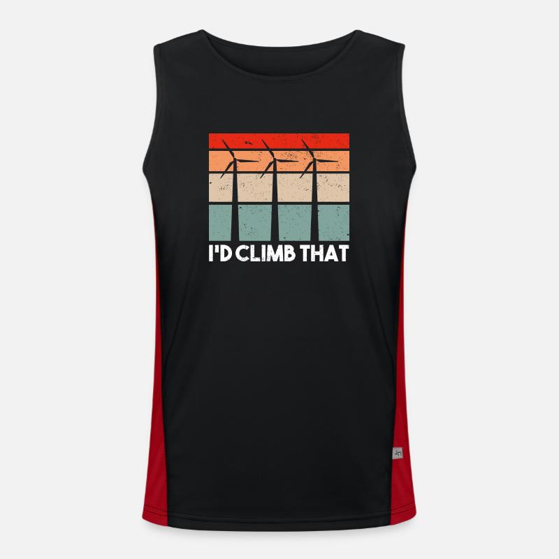 Windturbinentechniker Windpark Windkraft Funktionelles Kontrast-Tank Top für Männer 
