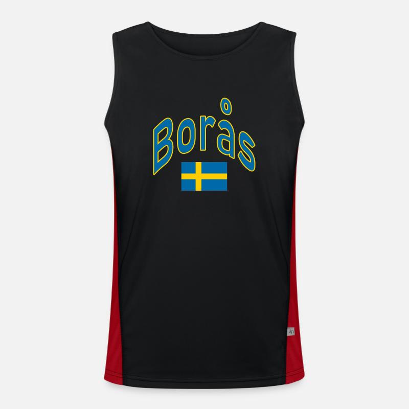 Drapeau suédois de Borås Débardeur respirant contrasté Homme 