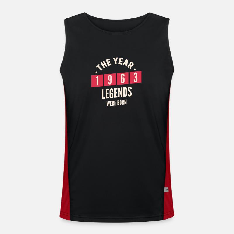 1963 - Legends were born Funktionelles Kontrast-Tank Top für Männer 