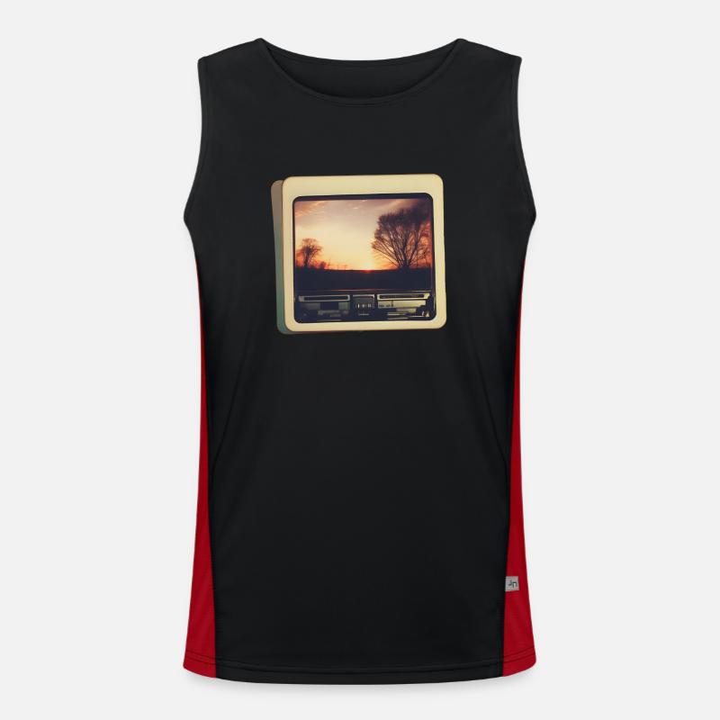 Nostalgic Horizon Men's Functional Contrast Tank Top 