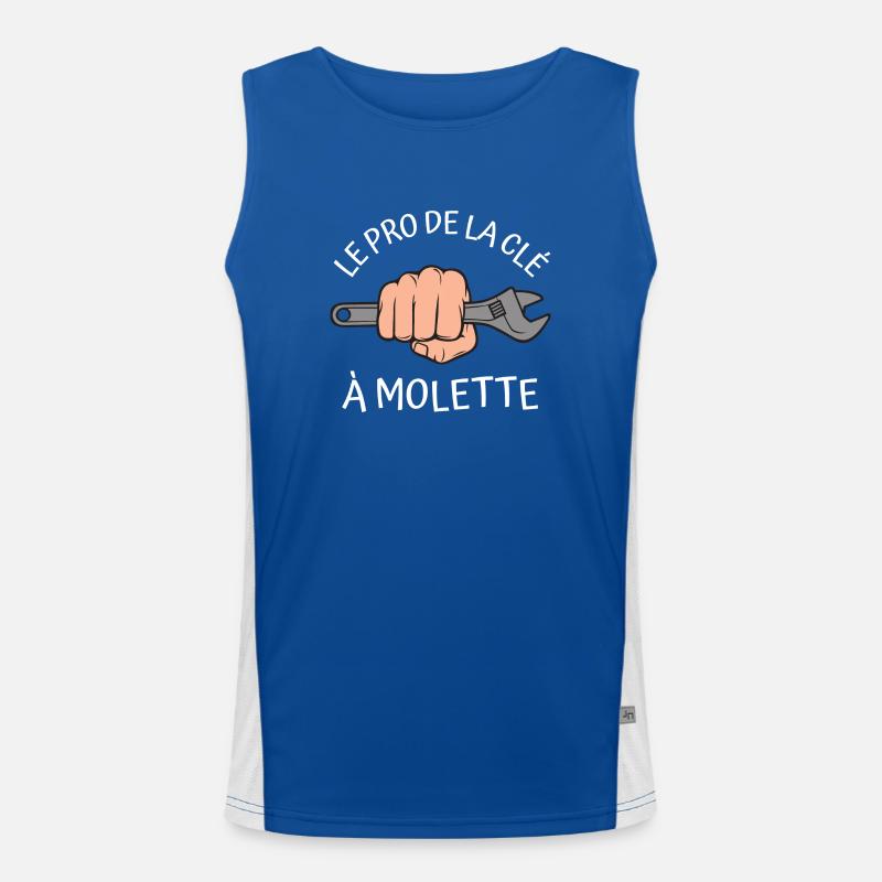 Pro de la clé à molette Débardeur respirant contrasté Homme 