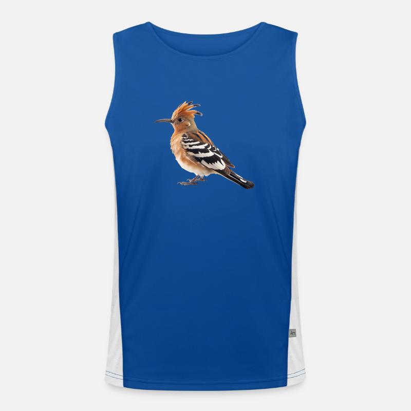 The hoopoe has a distinctive crest Men's Functional Contrast Tank Top 