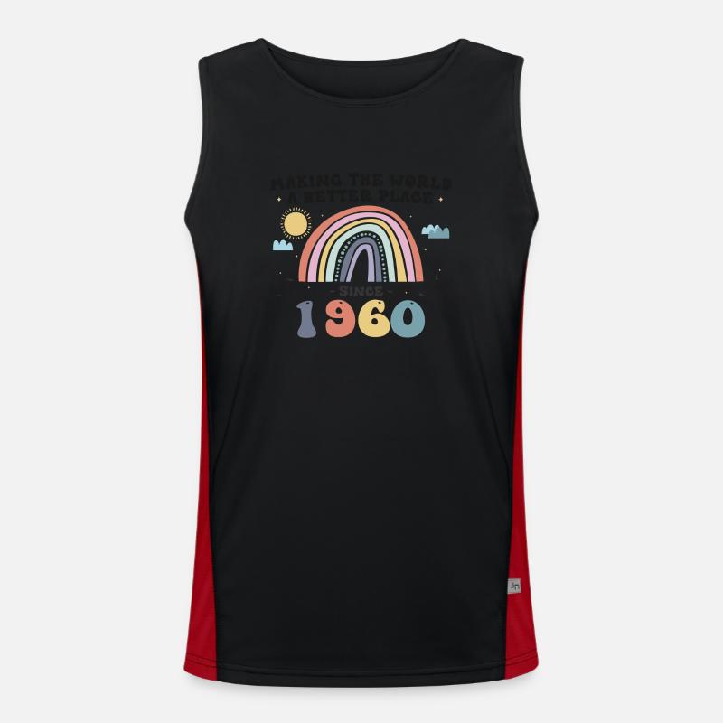 Die Welt seit 1960 besser machen, niedlich Funktionelles Kontrast-Tank Top für Männer 