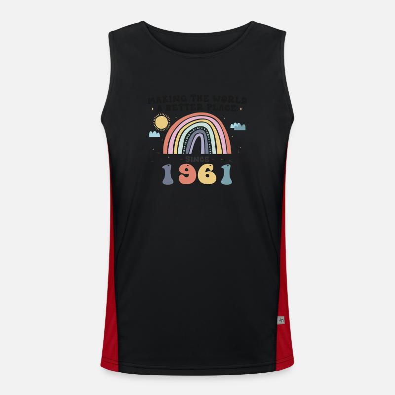 Die Welt seit 1961 besser machen, niedlich Funktionelles Kontrast-Tank Top für Männer 
