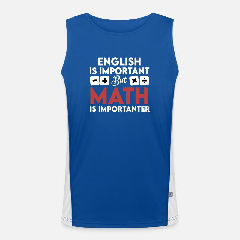 Funny Math Student Pun Mathematics Lovers Men's Functional Contrast Tank Top 