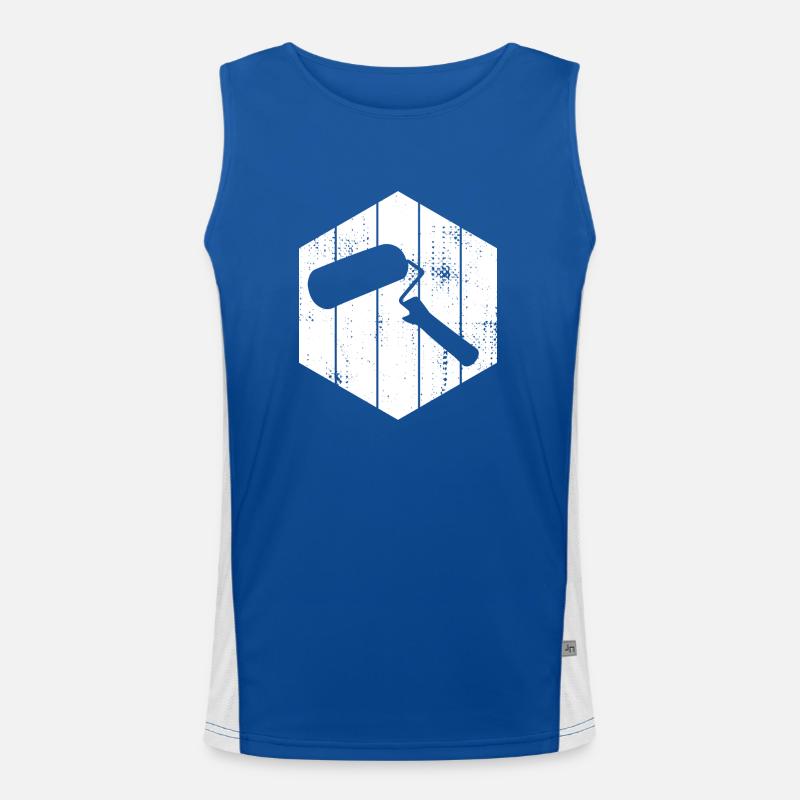 Paint Roller Sketch Men's Functional Contrast Tank Top 