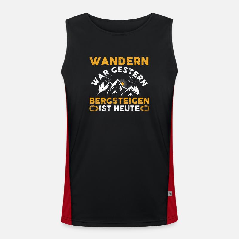 Bergsteiger Wandern Wanderer Klettern Bergsteigen Funktionelles Kontrast-Tank Top für Männer 
