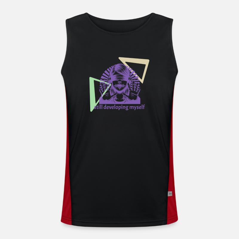 developing myself Funktionelles Kontrast-Tank Top für Männer 