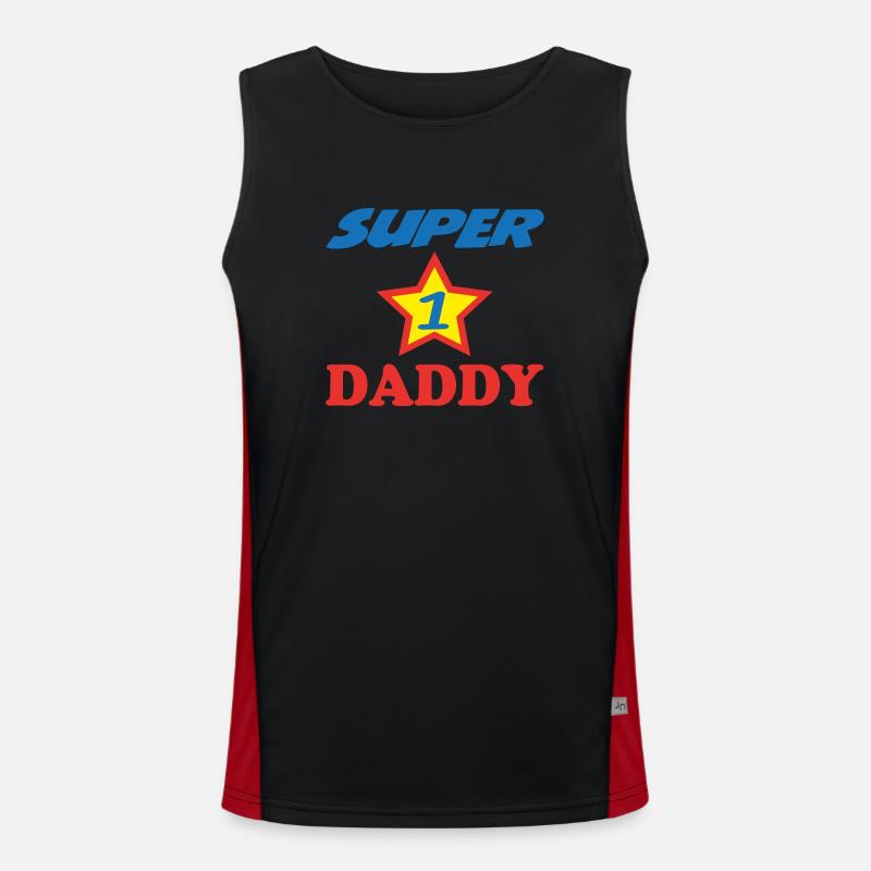 SUPER PAPA Funktionelles Kontrast-Tank Top für Männer 