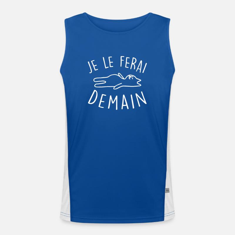 je le ferai demain Débardeur respirant contrasté Homme 