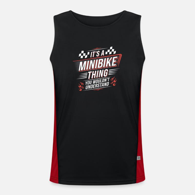 Small bikes, big fun - Men's Functional Contrast Tank Top  - black/red