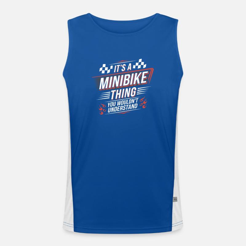 Small bikes, big fun Men's Functional Contrast Tank Top 