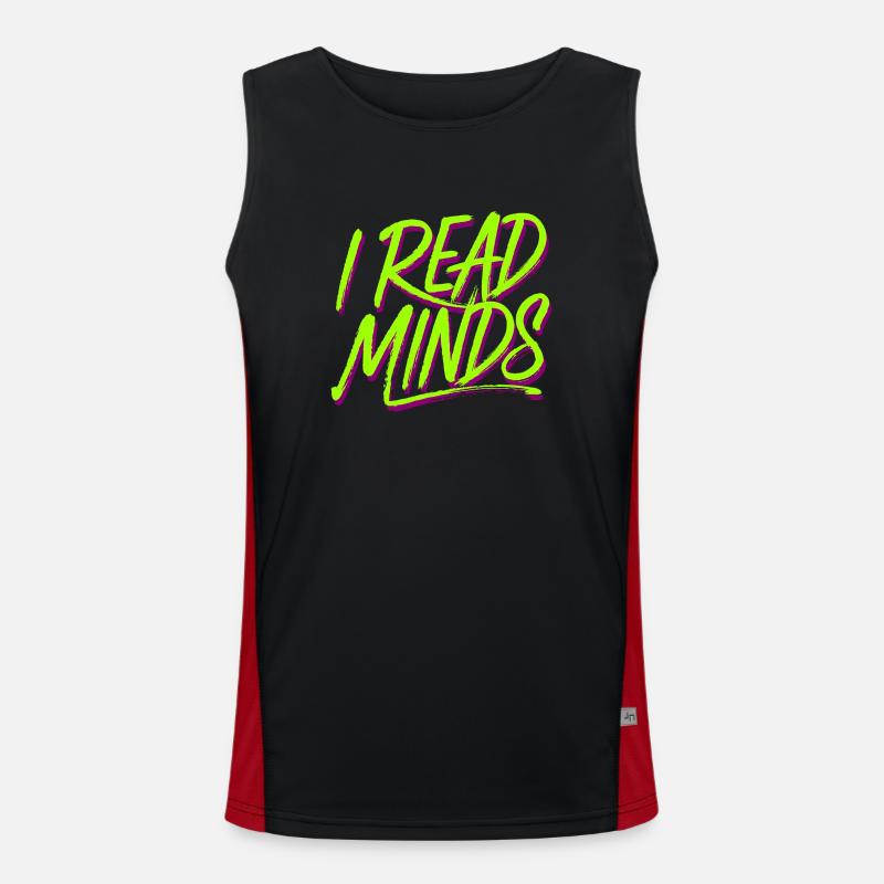 I Read Minds 17 Funktionelles Kontrast-Tank Top für Männer 