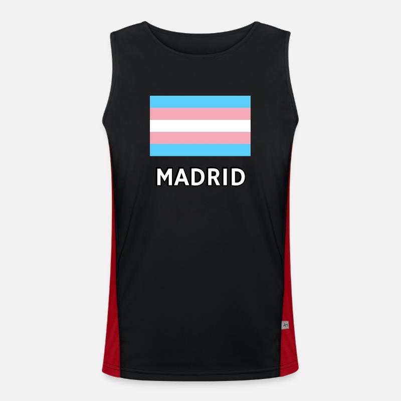 Drapeau Trans Pride Madrid Débardeur respirant contrasté Homme 
