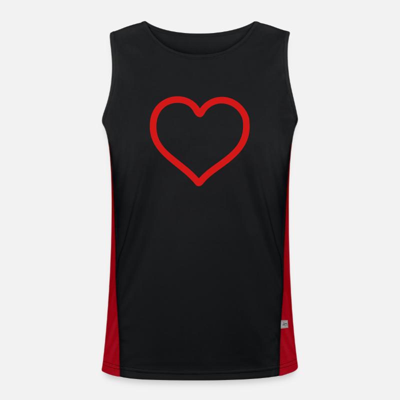 heart Funktionelles Kontrast-Tank Top für Männer 
