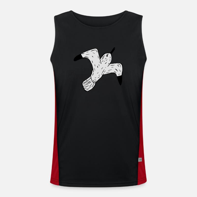 Möwe Funktionelles Kontrast-Tank Top für Männer 