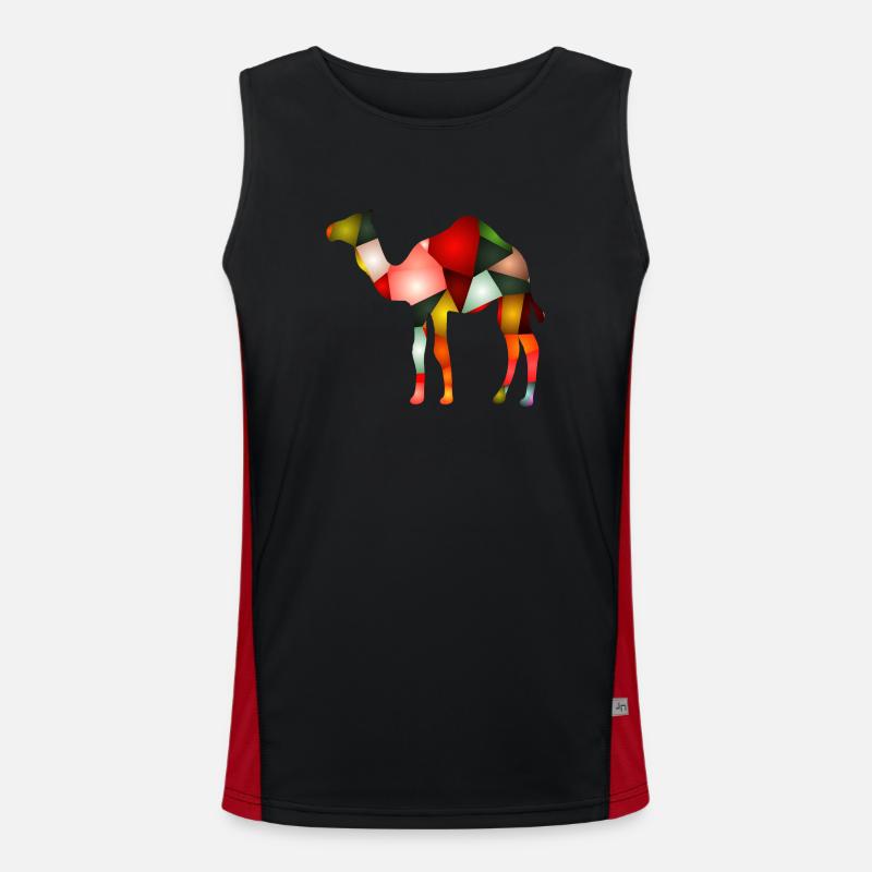 Kamel Funktionelles Kontrast-Tank Top für Männer 