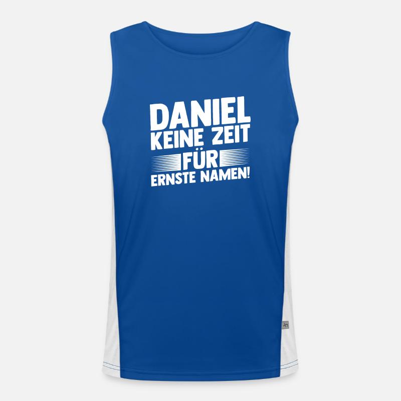 Vorname Daniel Funktionelles Kontrast-Tank Top für Männer 